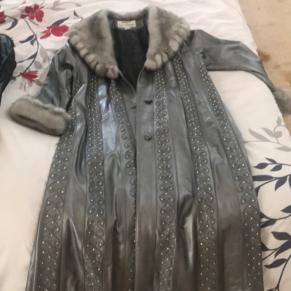 Leather coat